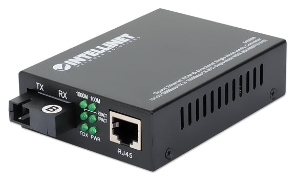 Convertisseur de support Gigabit Ethernet WDM bidirectionnel monomode Image 1