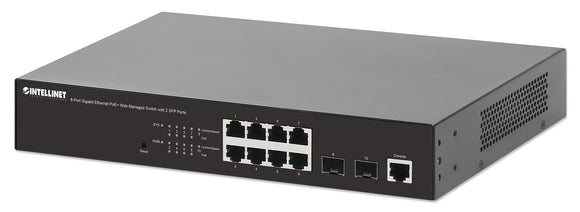 Commutateur Web PoE+ Gigabit Ethernet 8 ports avec 2 ports SFP Image 1