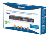 Commutateur Web PoE+ Gigabit Ethernet 16 ports avec 2 ports SFP Packaging Image 2