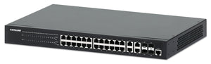 Commutateur Gigabit Ethernet PoE+ 24-ports géré par une interface internet avec 4 ports Gigabit combo base-T/SFP Image 1